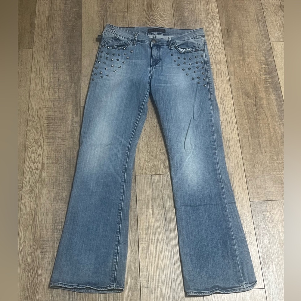 Rock & Republic Jeans Women 10 Kasandra Boot Cut Denim Spike Stud Grunge Punk